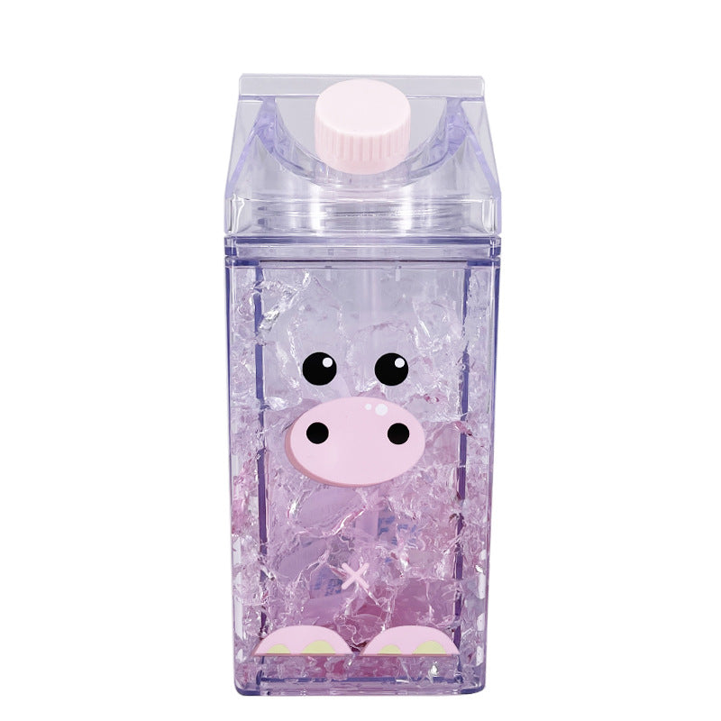 Double-Layer Thickened Refrigerator Vacuum Cup - 400ml, Multiple Colors