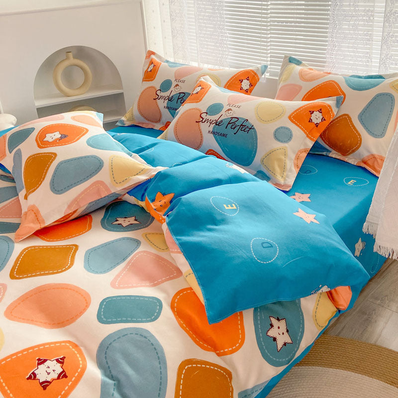 Pure Cotton Bedding Set - Multiple Sizes & Styles, Soft & Comfortable
