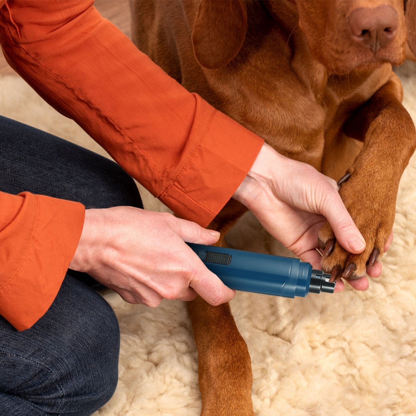 Dog Nail Grinder with 2 Speeds USB Rechargeable Quiet Pet Nail Trimmer