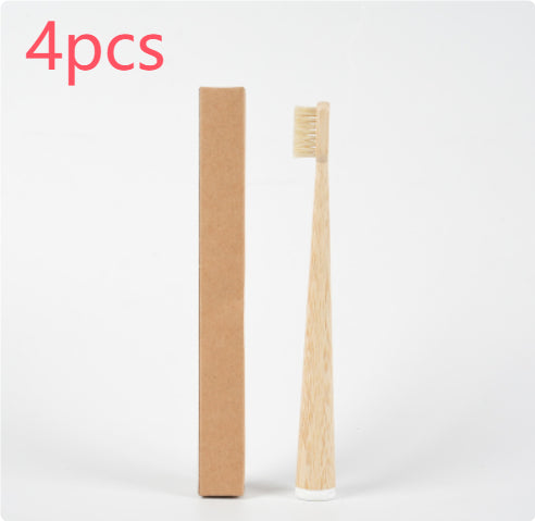 Eco-Friendly Bamboo Toothbrush with Pig & Horse Hair - Degradable & Soft