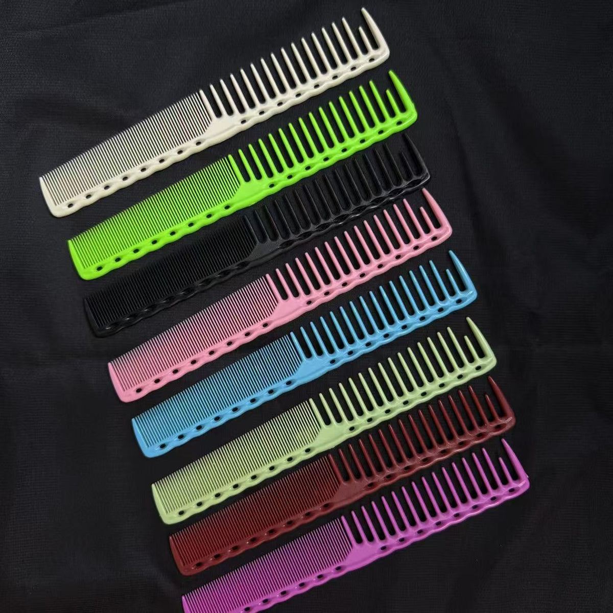 Double-Ended Hair Comb with Fine & Coarse Teeth - Multiple Colors
