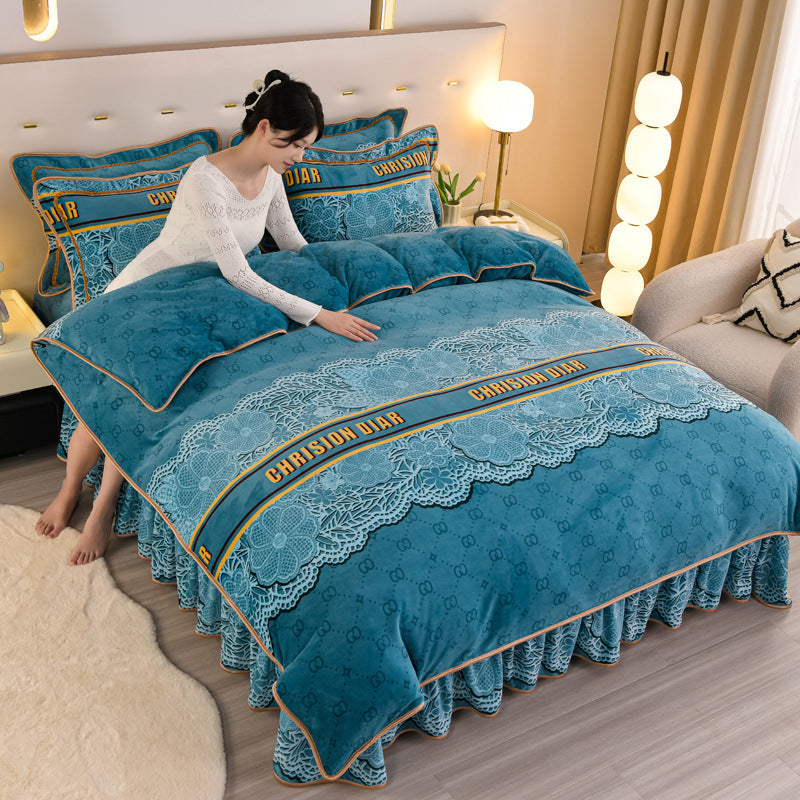 Double-Sided Milk Fiber Bedding Set - Extra Thick Home Textiles