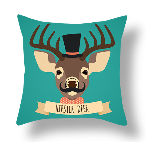 Animal Cartoon Plush Cushion Cover - 45x45cm Home Decor Pillowcase