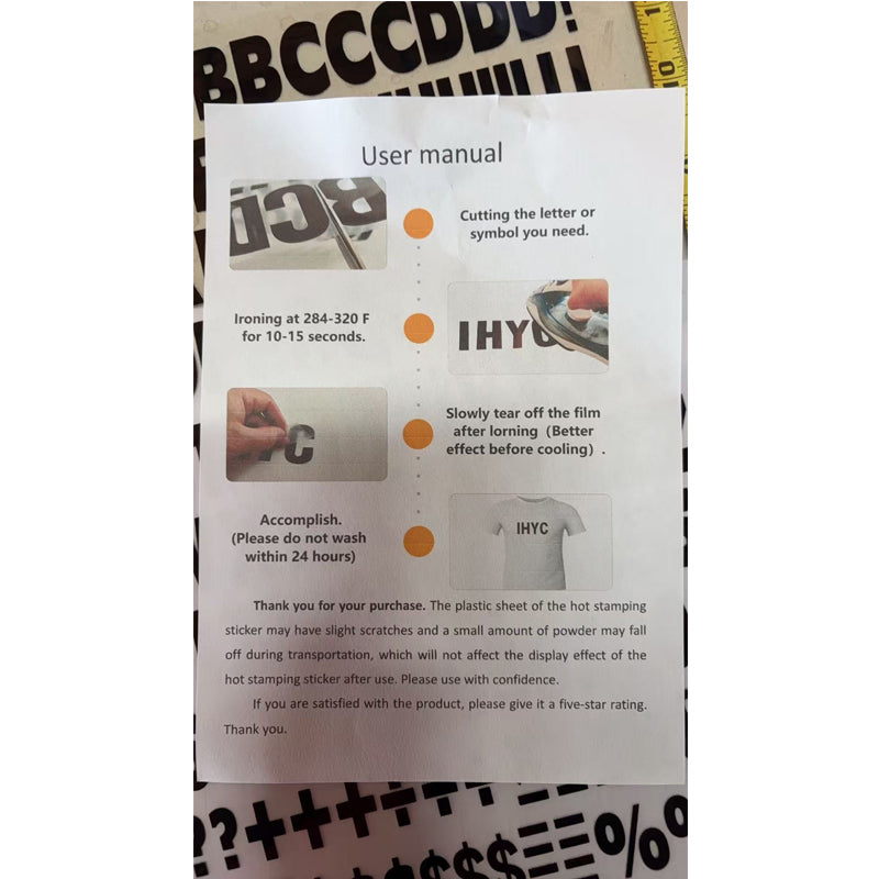 1680pcs Iron-On Heat Transfer Letters & Numbers for DIY Crafts