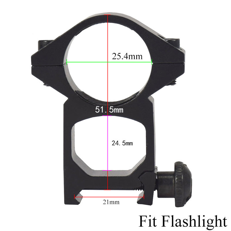 Tactical Sight Installation Rings - 25.4mm High Profile, 2pcs