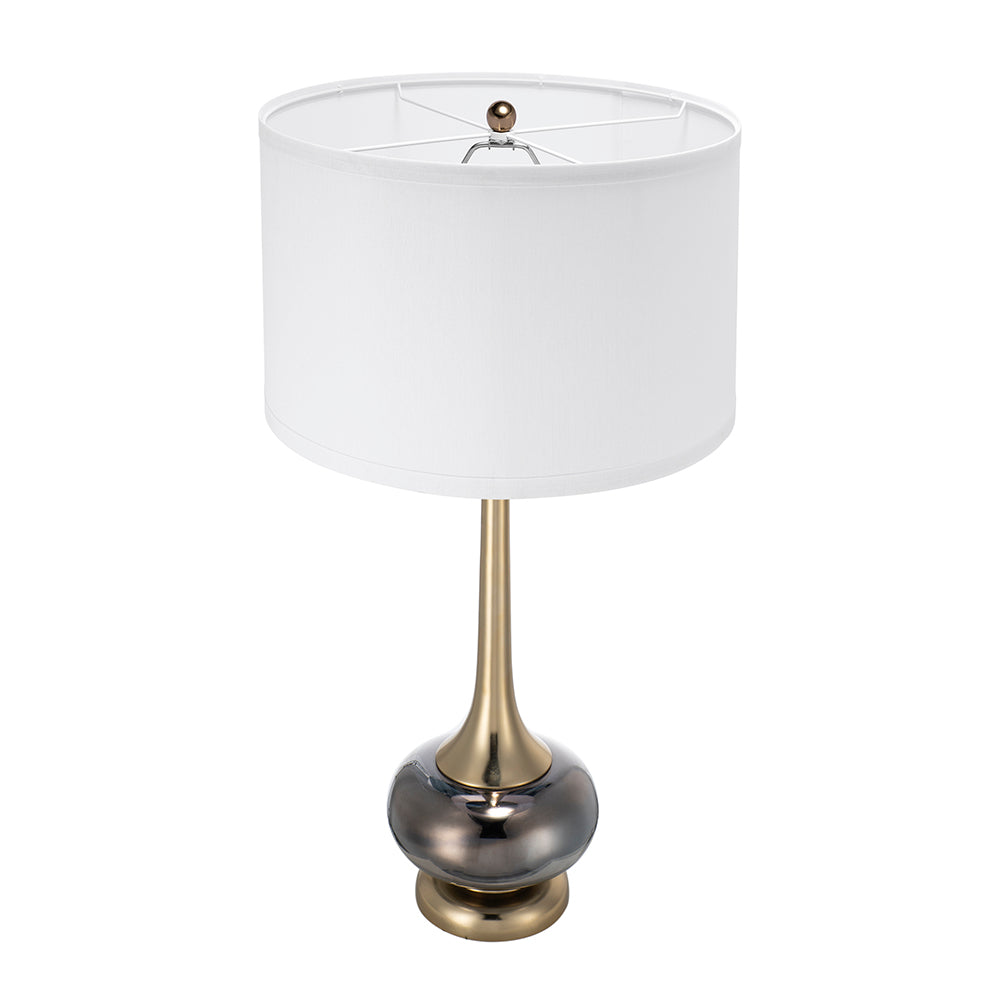 D15x29 Table Lamp With Glass Drum Shade Assembly Required