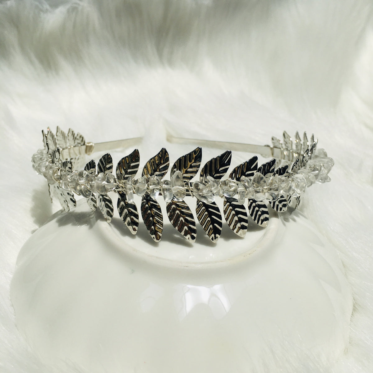 Natural Crystal Hairpin - Handmade Geometric Style