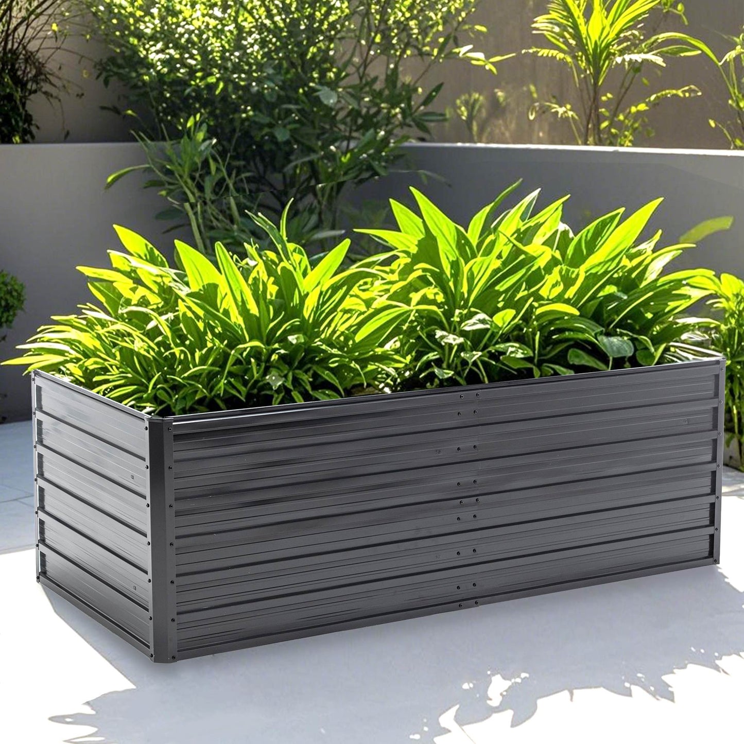 Galvanized Raised Garden Bed Kit for Vegetables Herbs and Fruits - Outdoor Planter