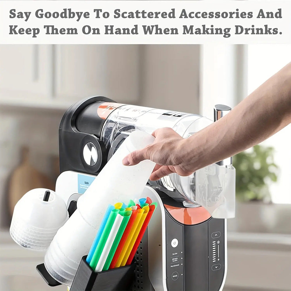 Cup Organizer - Side-Mounted Lid Dispenser for Drinkware Storage