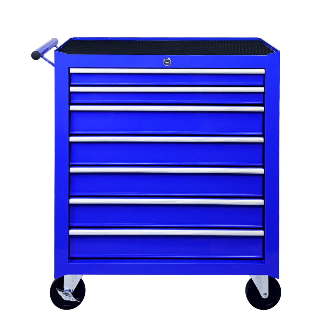 Steel Rolling Tool Chest with 7 Drawers & Wheels - Garage Storage Cabinet