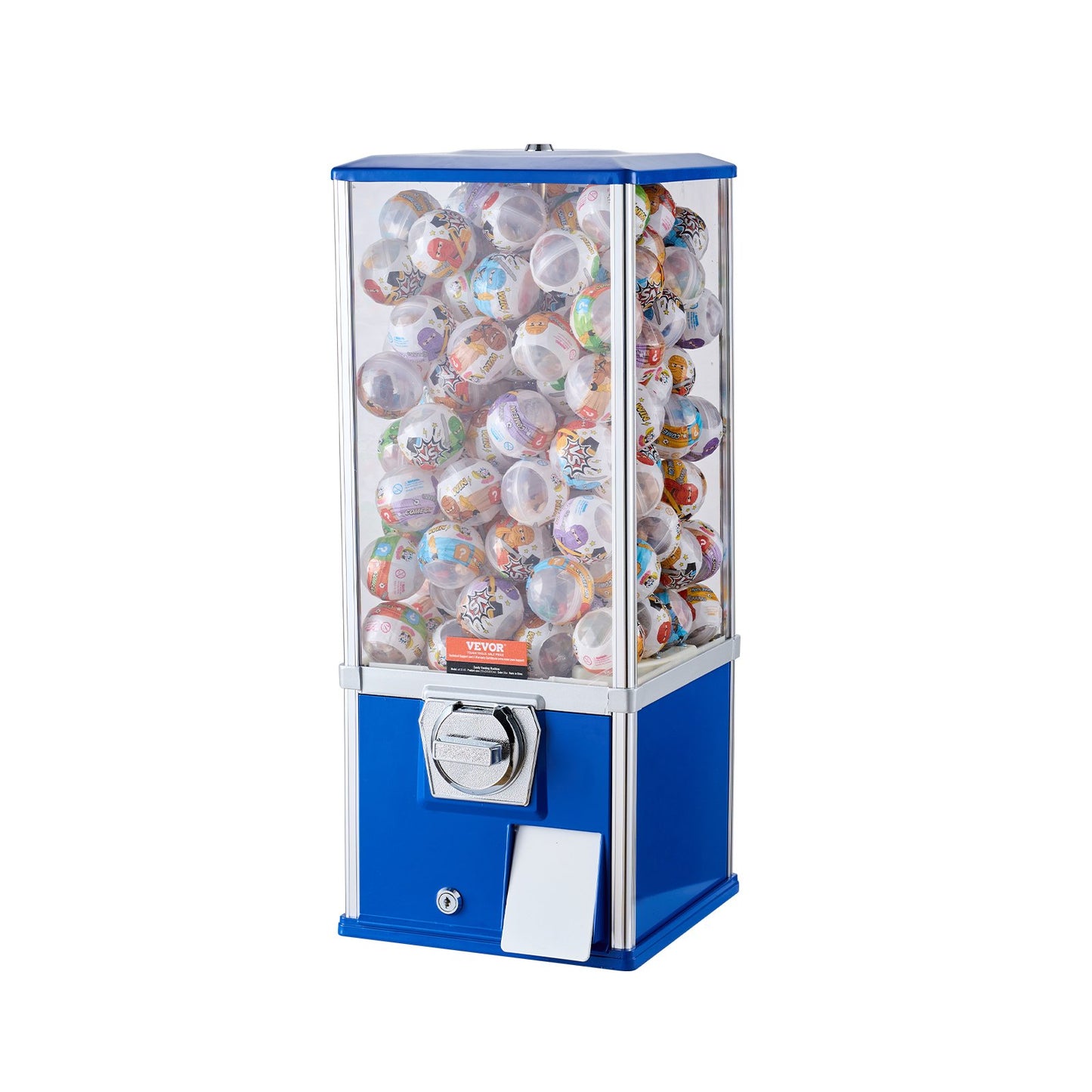 Vintage Gumball Machine Coin Bank - Blue 25 Cent Vending Dispenser