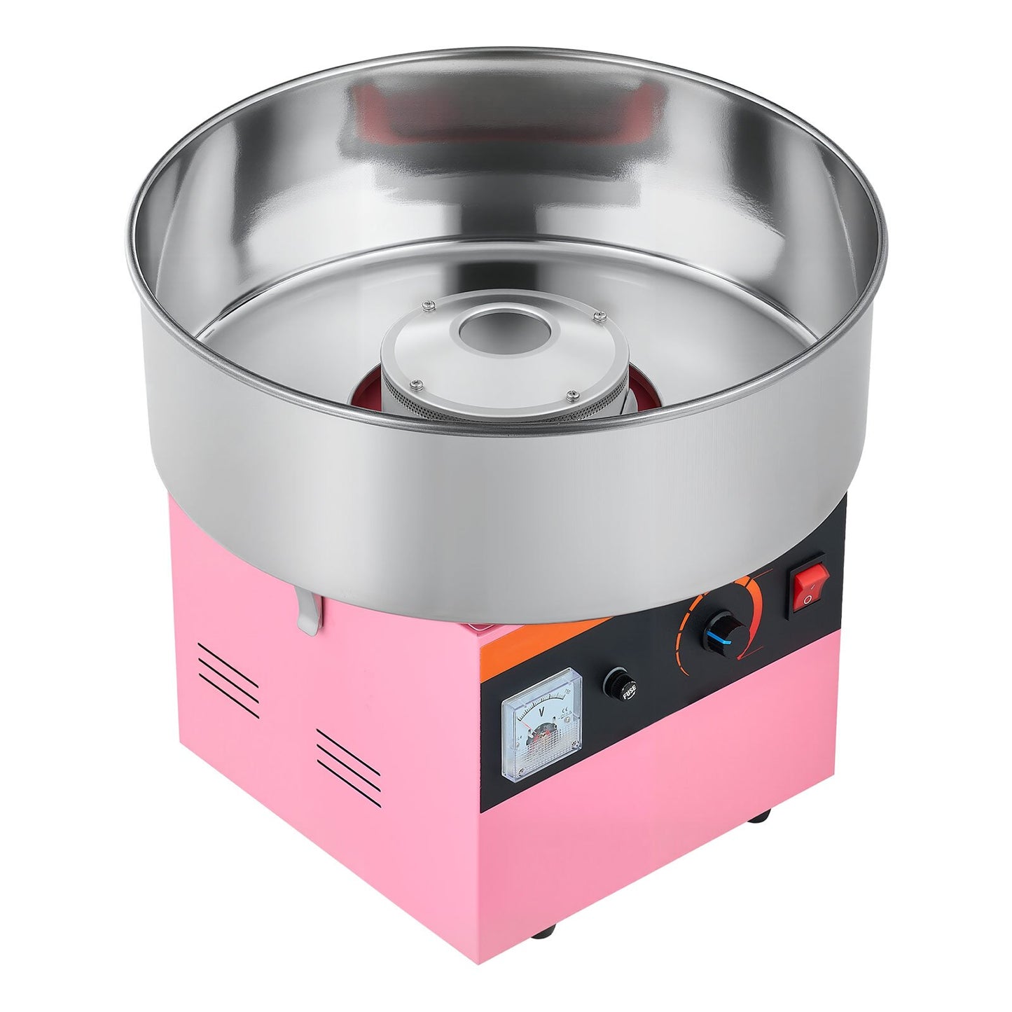 Electric Cotton Candy Machine Stainless Steel Pink for Home & Party Use