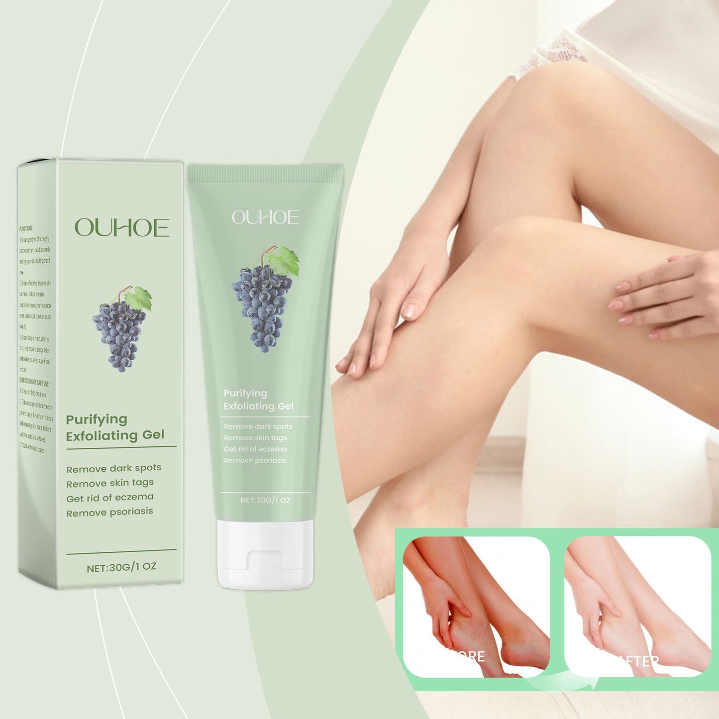 Exfoliating Facial Gel with Malic Acid & Licorice Root - Brightening Skincare