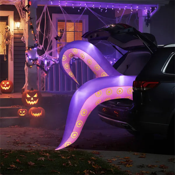 6.5ft Giant Inflatable Tentacles Halloween Decor with LED Lights