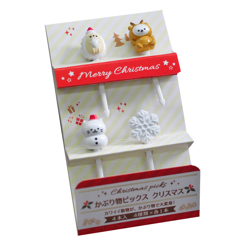 Children's Fruit-Shaped Bento Fork Set - Cute Animal & Character Styles