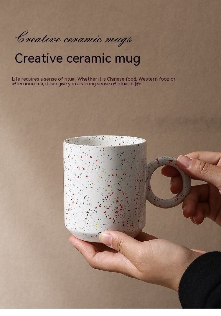 Hand Painted Ceramic Mug - Coffee, Milk, Breakfast Cup - Multiple Colors & Capacity