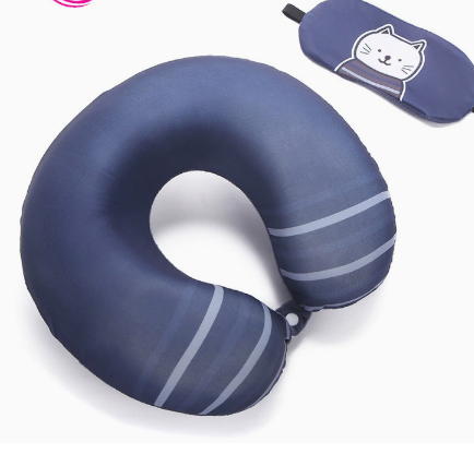Polka Dot Travel Neck Pillow with Micro Beads U Shape Support Lightweight