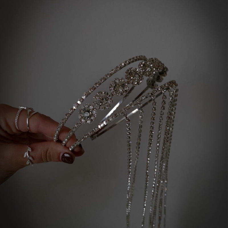 Rhinestone Fringed Hair Headband