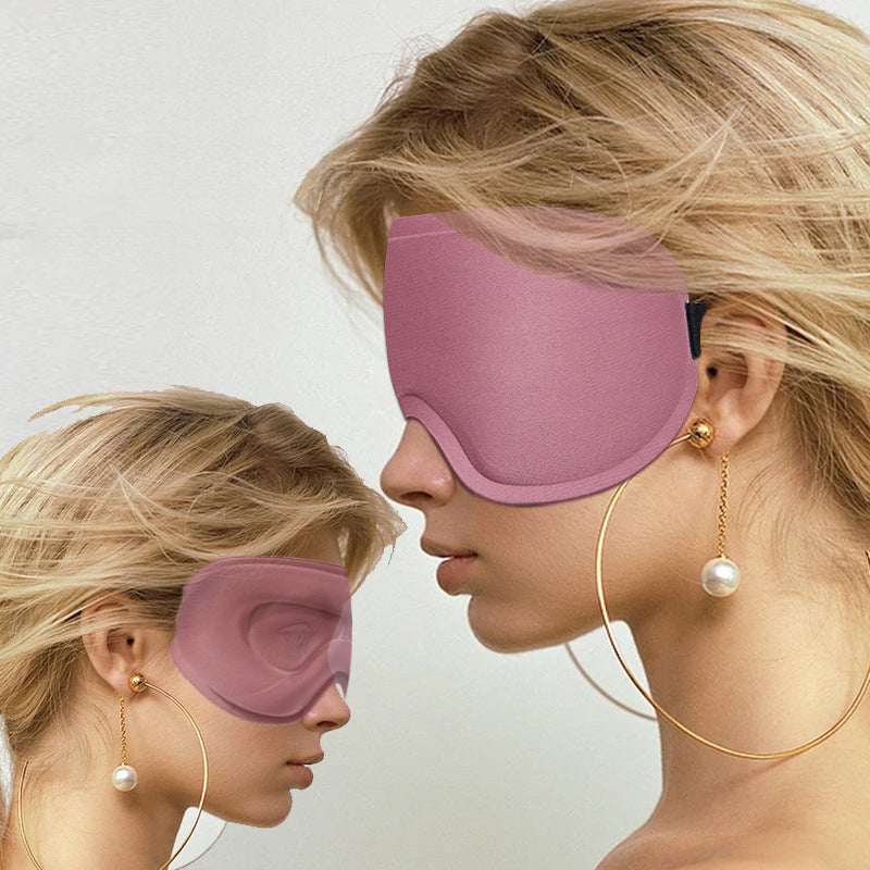 Blackout 3D Contoured Sleep Mask for Women Men Side Sleepers - Lash Extension Friendly