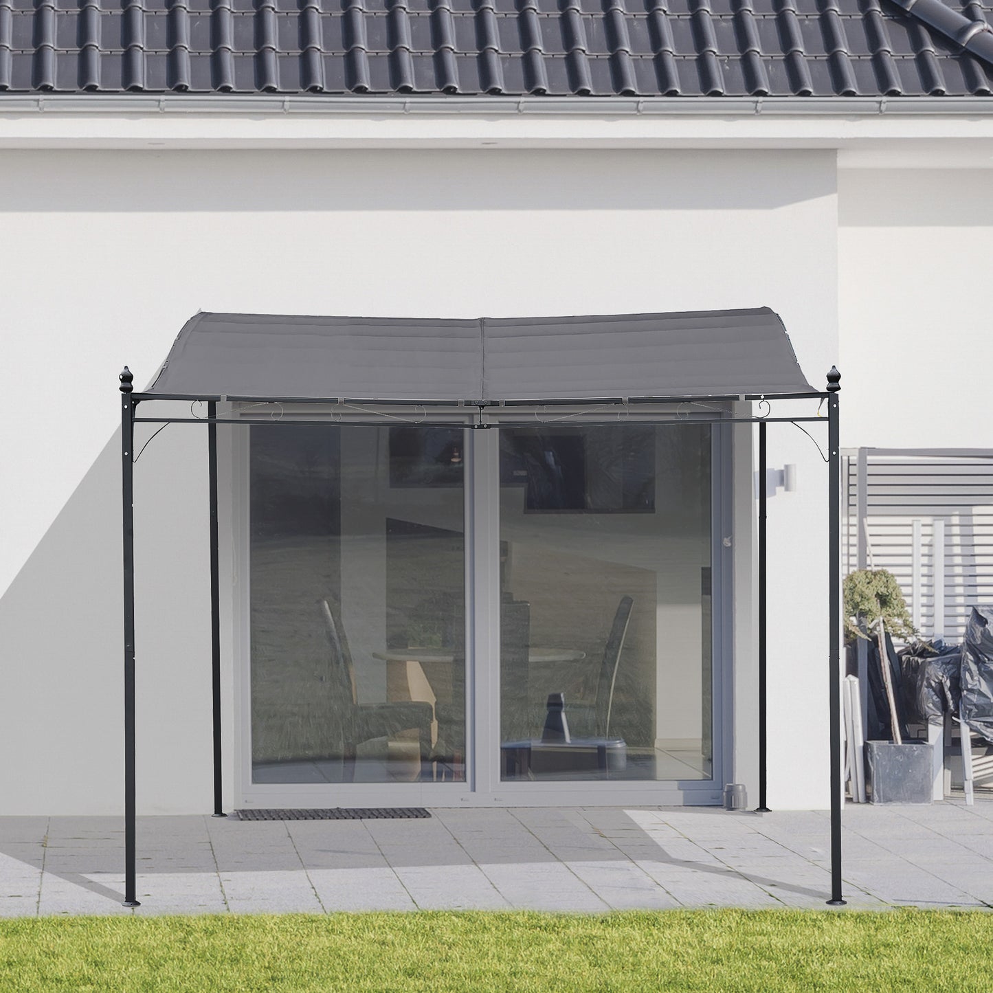 Weatherproof 10x10 Gray Gazebo Canopy Shelter for Outdoor Events