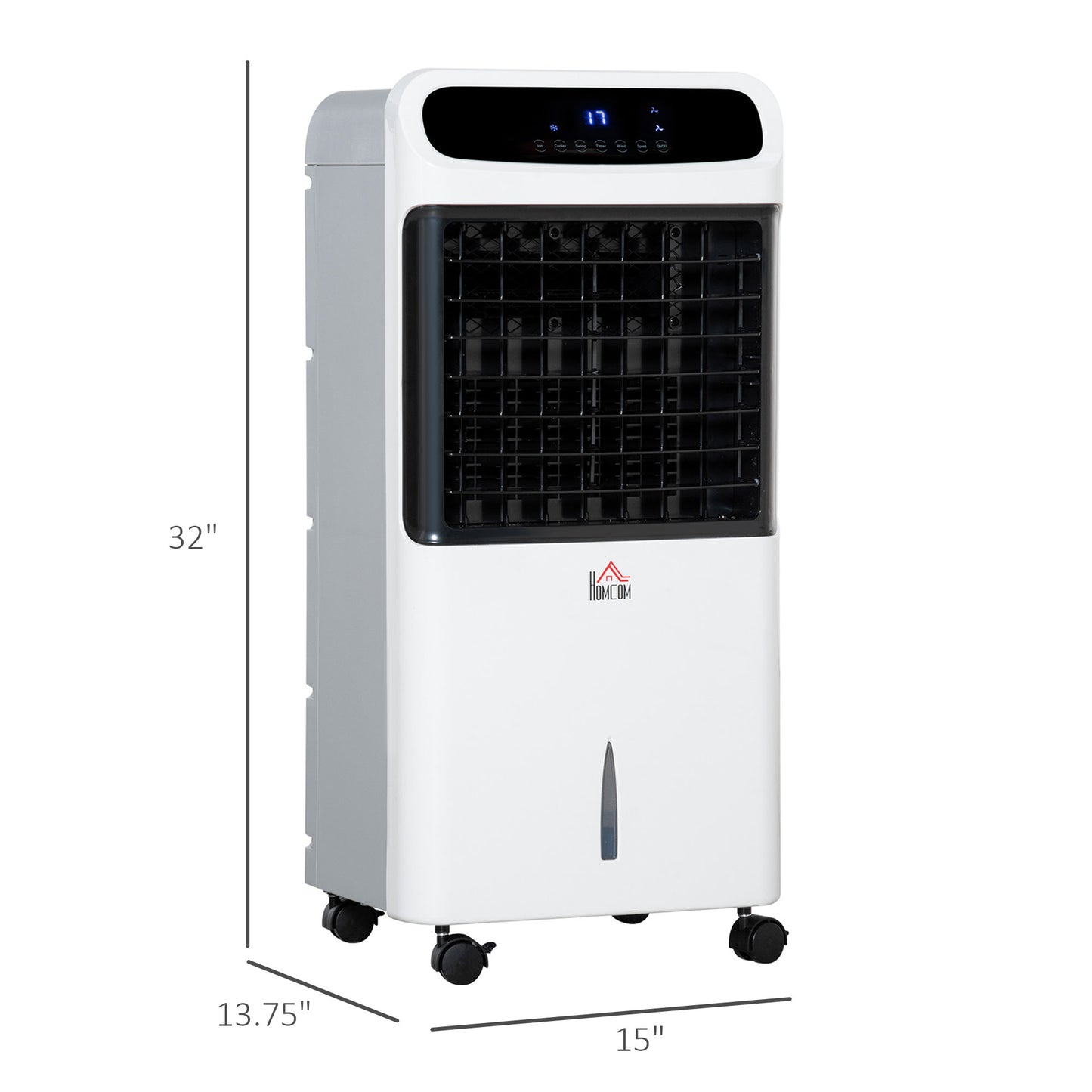 3-in-1 Portable Ice Cooling Fan with Remote & Oscillation - White