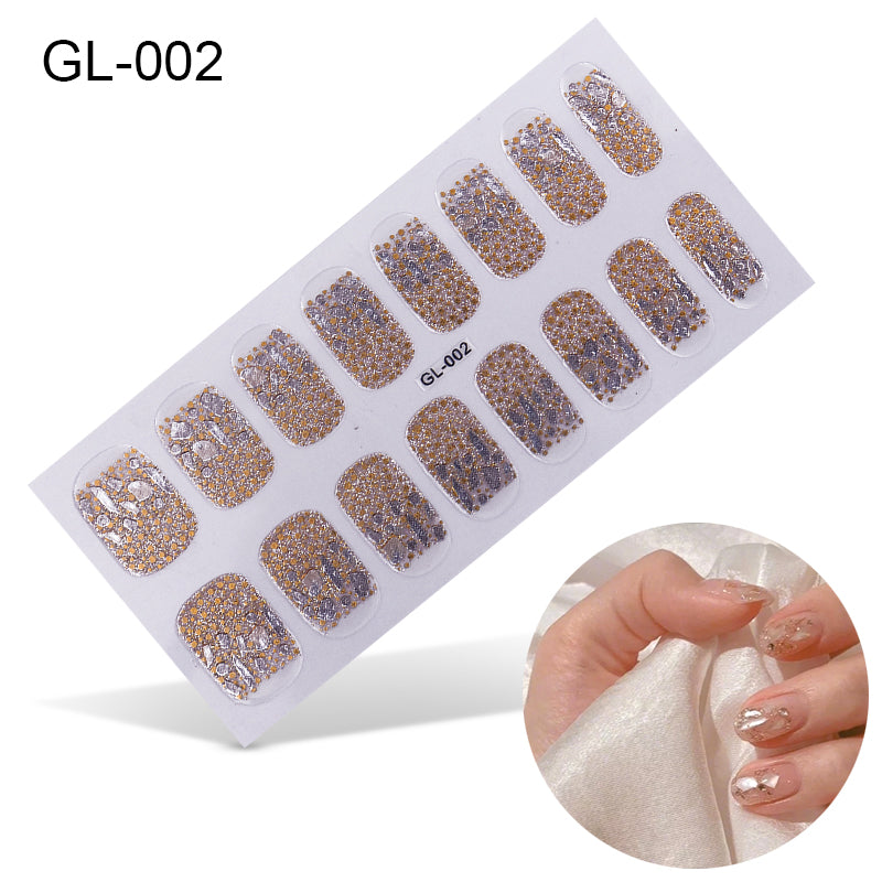 Laser Letters Nail Stickers Color Oil Film for Nail Art - Multiple Styles