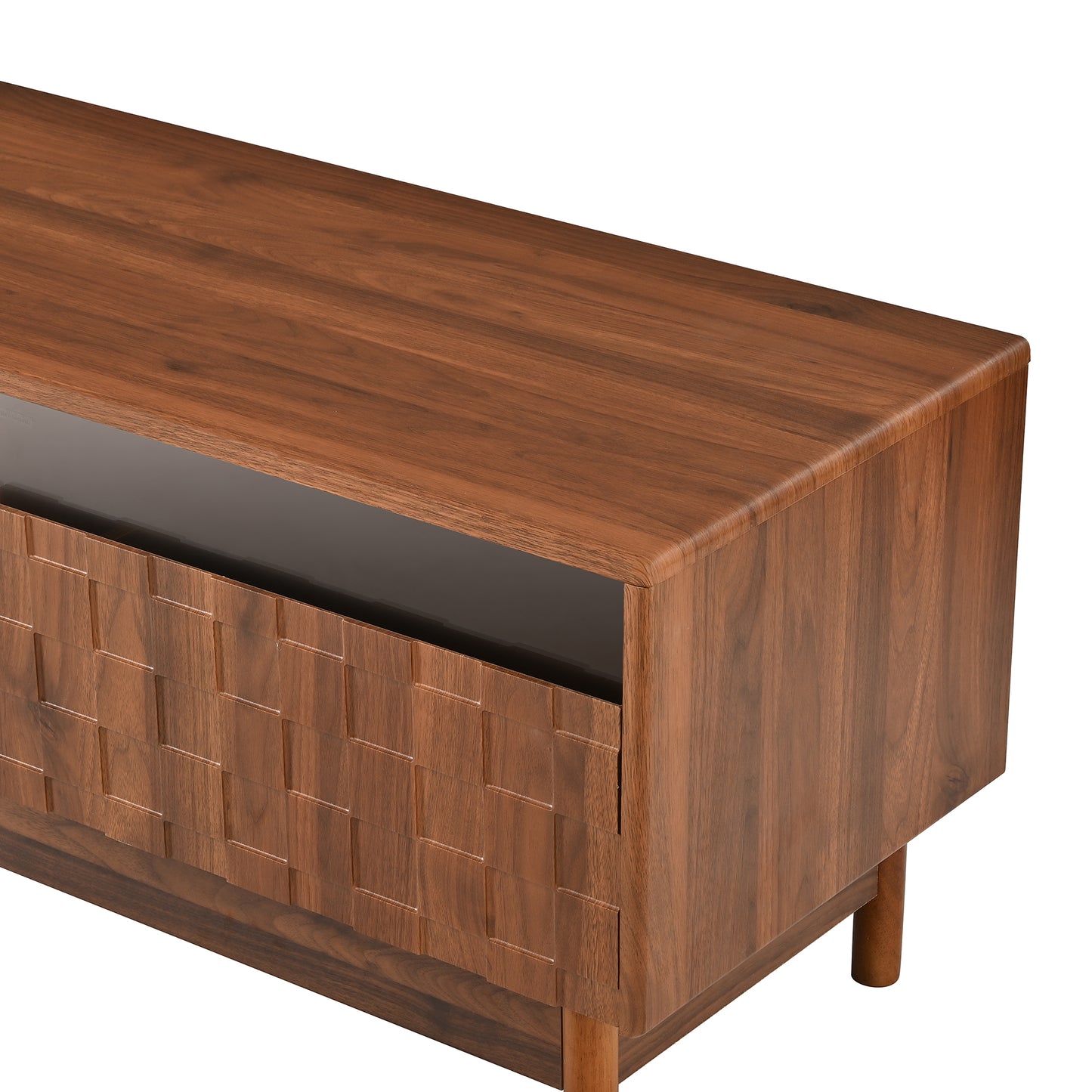 78 Inch TV Stand for Living Room - Modern Entertainment Center with LED Lights and Glass Drawers