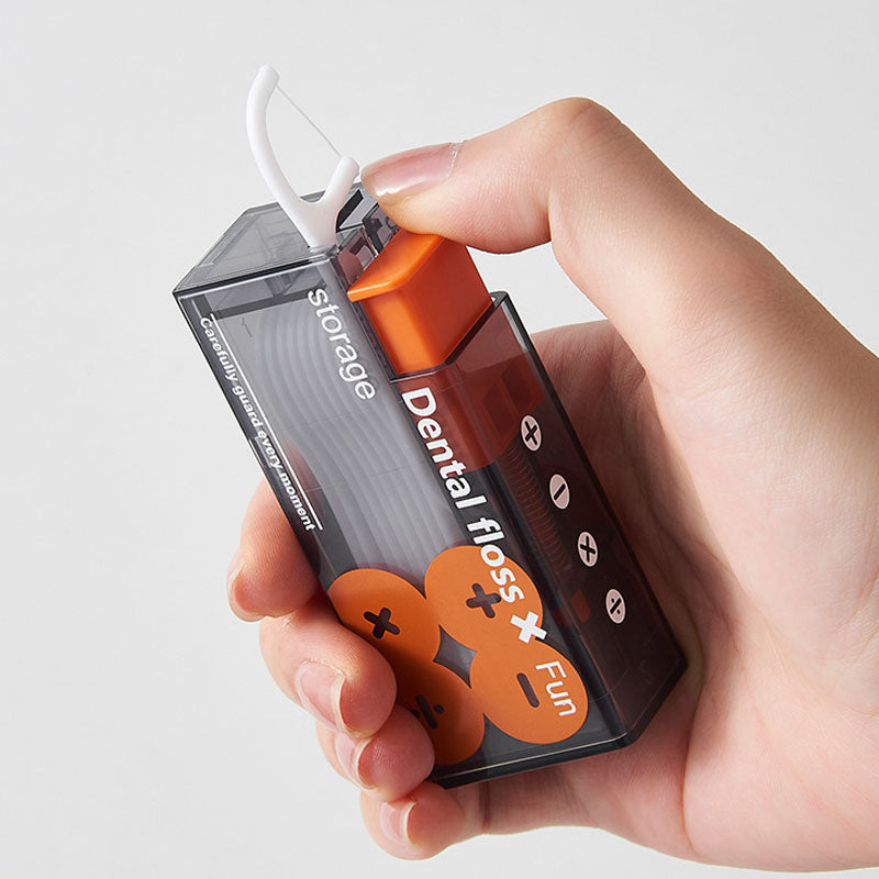 Portable Automatic Floss Storage Box with Pop-up Dispenser and Pick-up