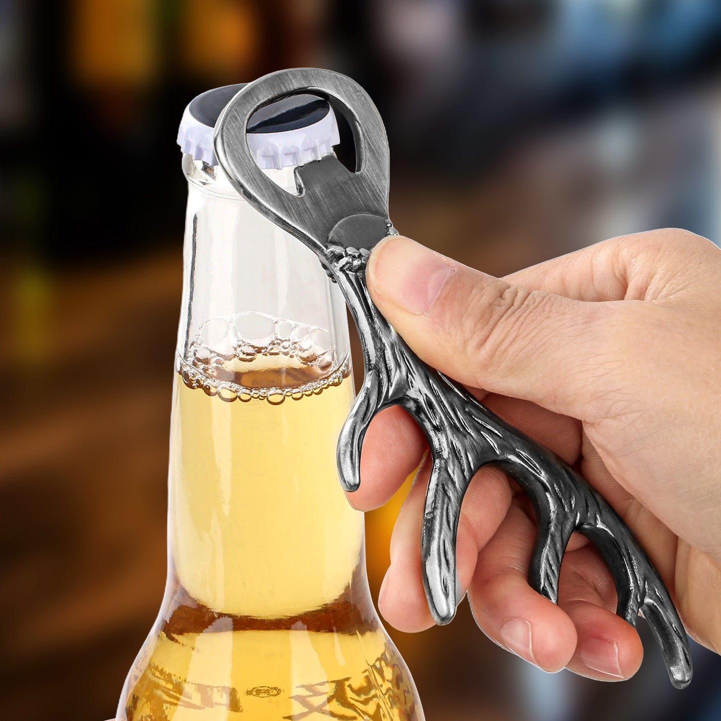 Deer Antler Bottle Opener - Zinc Alloy Kitchen Tool