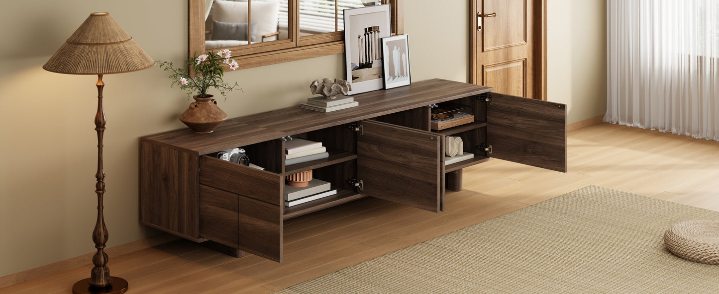 Modern 78-Inch TV Stand for TVs up to 85" - Dark Brown