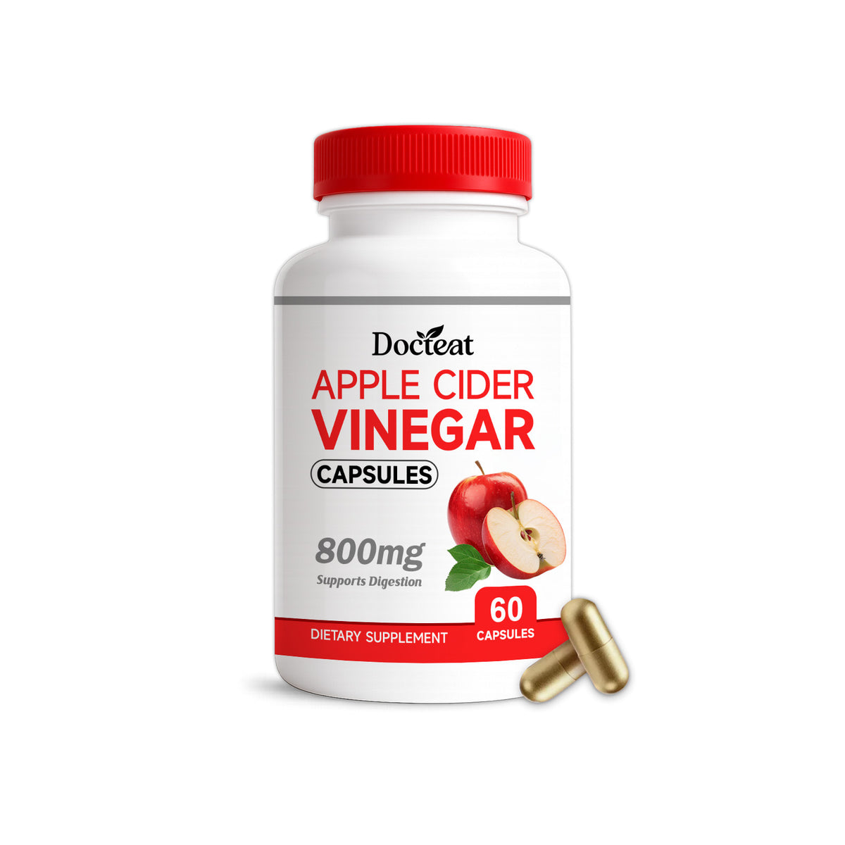 Apple Vinegar & BHB Keto Capsules - 60 Count Dietary Supplement