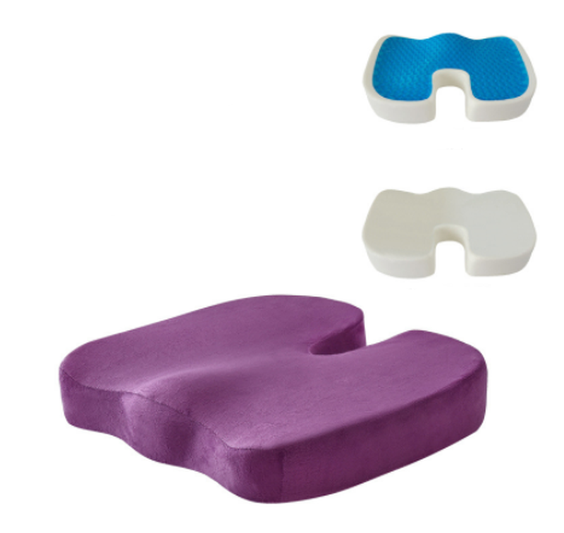 Office Memory Foam Gel Seat Cushion Breathable Cover