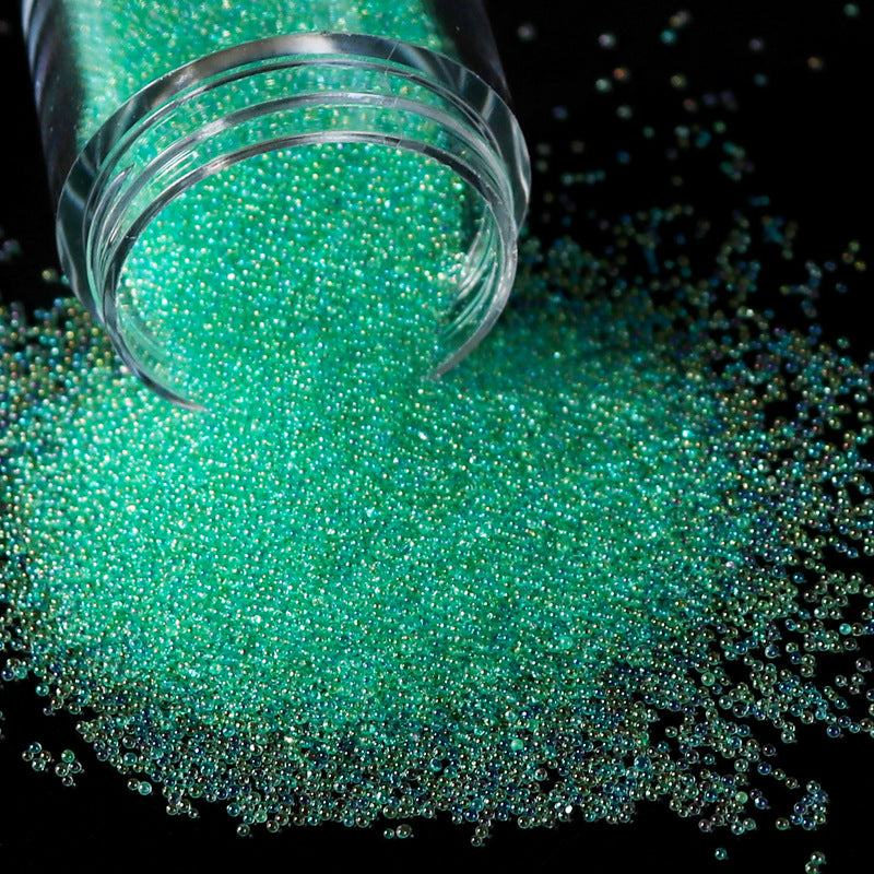 Micro Glass Bead Nail Art Decorations Non-Porous Bubble Ornaments