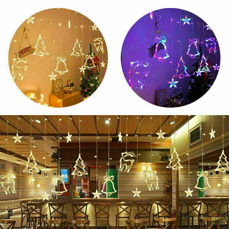 LED Fairy String Curtain Lights - Warm White & Colorful