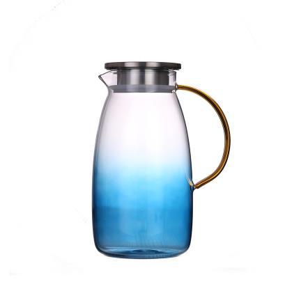 Colorful Glass Water Bottle with Borosilicate Material and Teapot Options