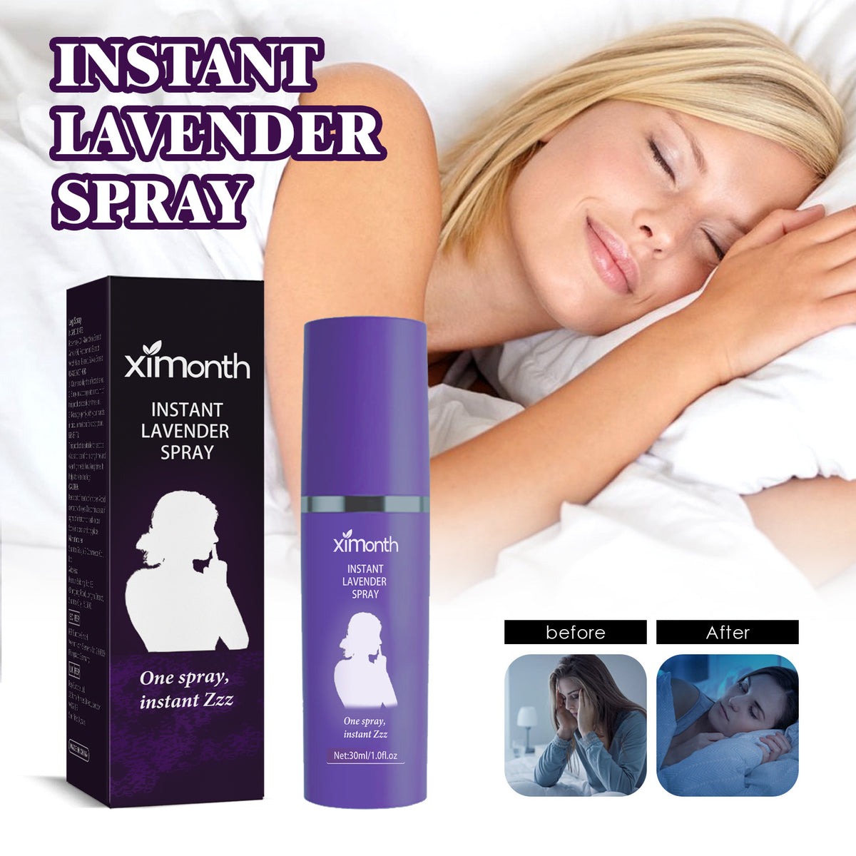 Relieve Body Fatigue Care Sleep Lavender Spray