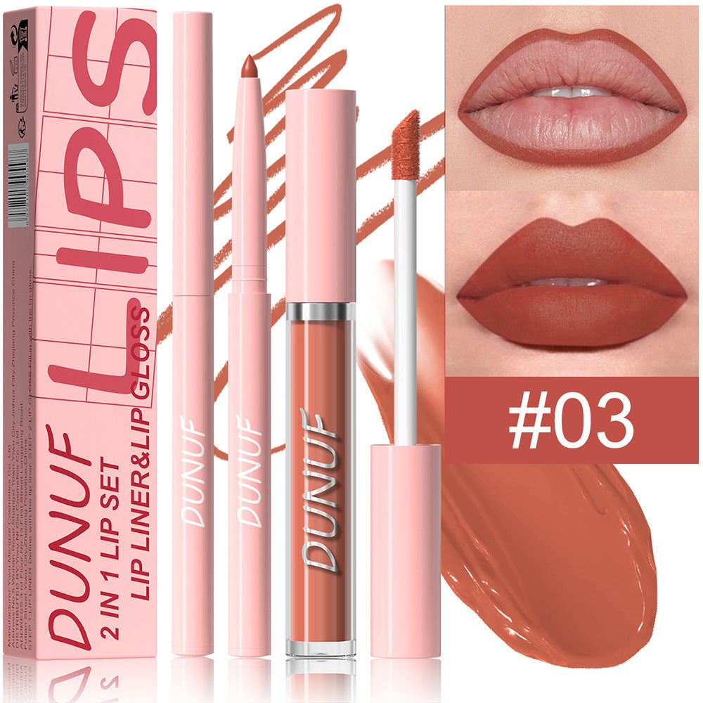 Velvet Matte Lip Glaze Set - Long-lasting, Highly Pigmented Lipstick for Natural Nude Look
