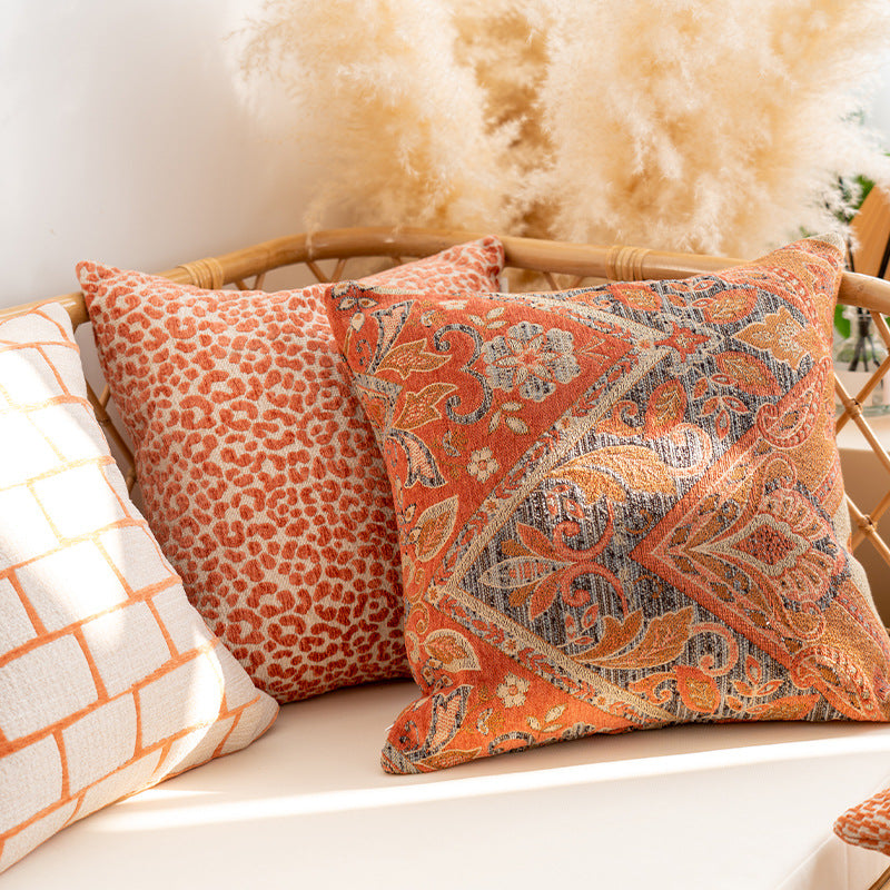 Bohemian Fabric Pillow Cover Set - Yarn-Dyed Jacquard Cushion Cover