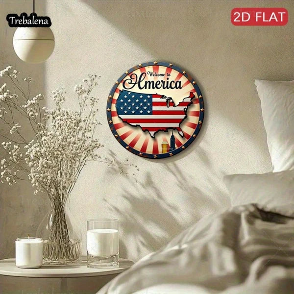 Metal Tin Wall Decoration - 20 cm x 20 cm