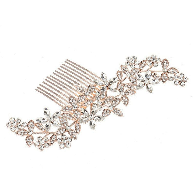 Bridal Rhinestone Hair Clip - Alloy & Crystal