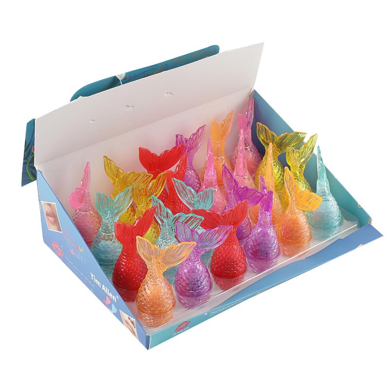 24-Pack Fishtail Mermaid Travel Lip Balm Set - Moisturizing Lip Care