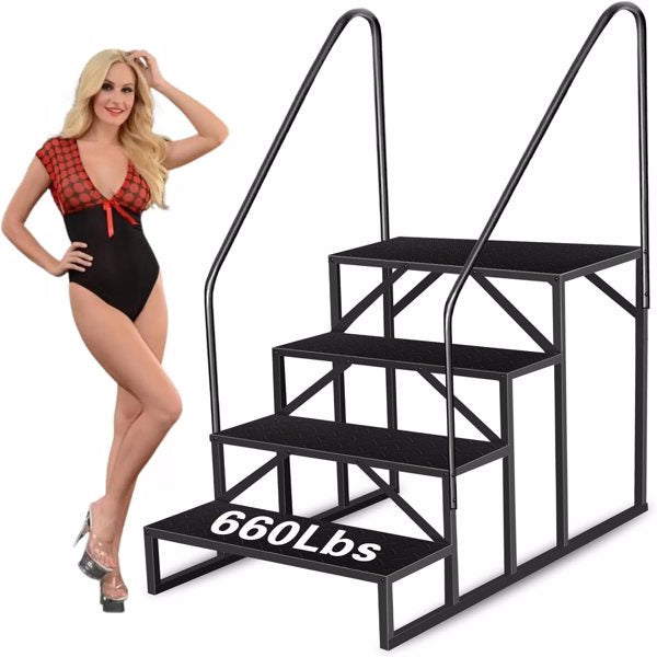 Heavy Duty Pool Ladder with Handrails - 4 Step Design, 660 Lbs Capacity