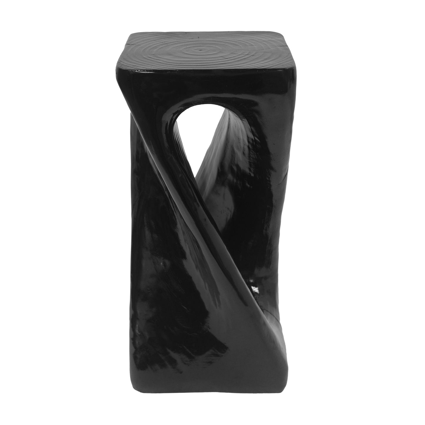 Outdoor Side Table,Twist Shape End Table,Decorative Accent