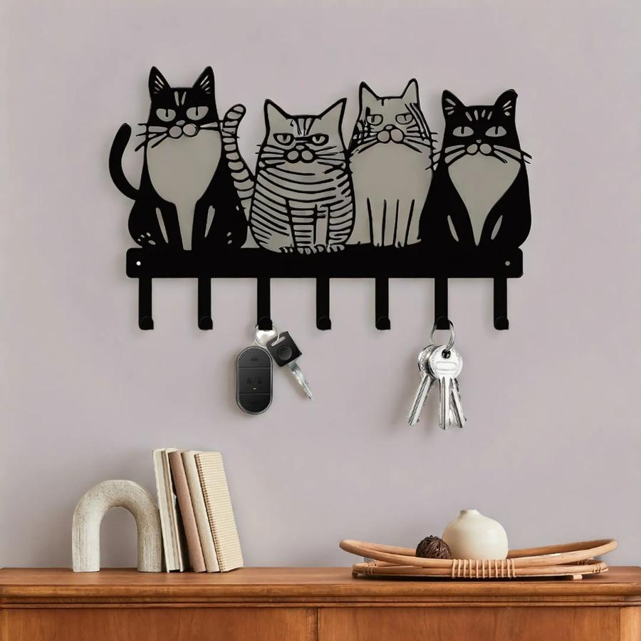 Cute Cat Wall Hooks - Adorable Kitty Decor for Farmhouse