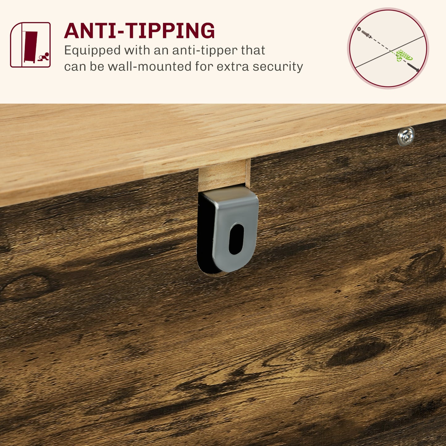 Kitchen Storage Cabinet, Sideboard Floor Cupboard with Solid Wood