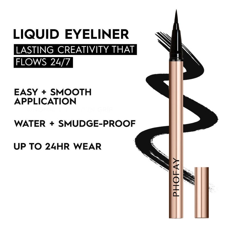 Oil-Proof Smudge-Proof Liquid Eyeliner 1ml Black - Long Lasting Makeup