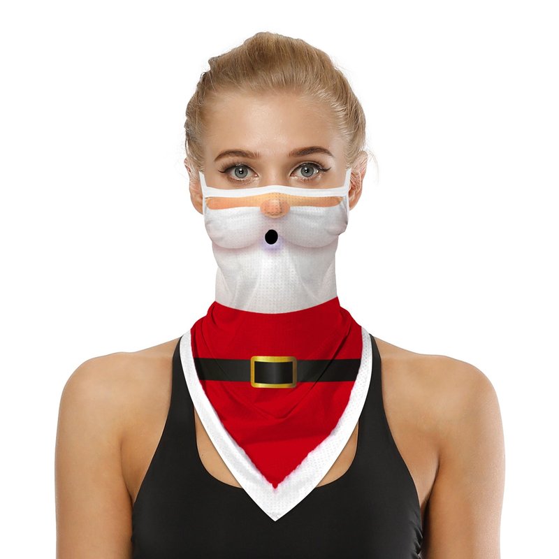 Dustproof Triangle Face Mask for Christmas – Digital Print
