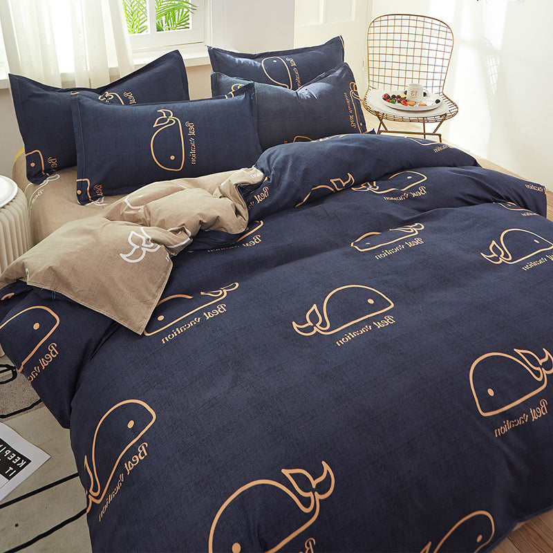 Student Dormitory Single Duvet Cover Set - Autumn & Winter Bedding