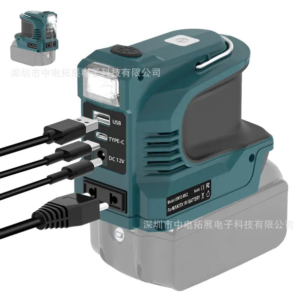 180W 18V LXT Battery Inverter with USB & LED Power Bank for Makita 18V Batteries