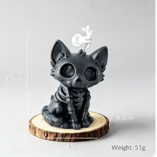Skull Cat and Dog Aromatherapy Candles Spooky Rock N Roll Ghost Band Home Decor